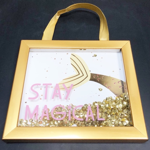 NEW! Gold Mini Hanging Wall Decor Picture Stay Magical - Picture 1 of 4